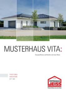 Flyer Musterhaus Vita von Fertighaus WEISS