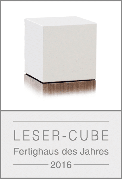 Leser Cube 2016 für das Musterhaus Ulm von Fertighaus WEISS