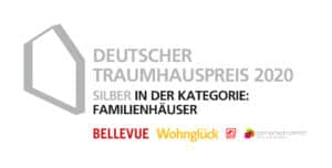 Deutscher Traumhauspreis 2020 in silber für das Kundenhaus Faber von Fertighaus WEISS