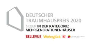 Deutscher Traumhauspreis 2019 in silber für das Kundenhaus Königs von Fertighaus WEISS