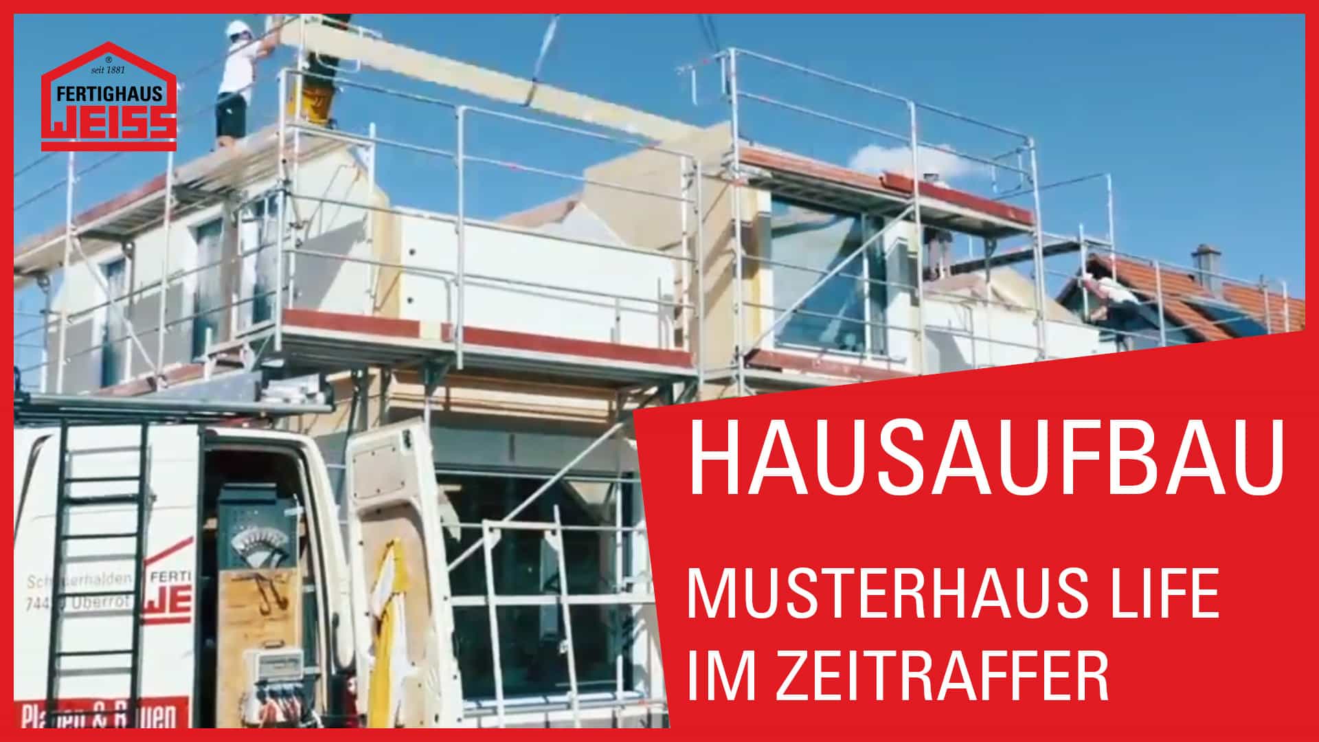 Hausaufbau Musterhaus Life Oberrot von Fertighaus WEISS