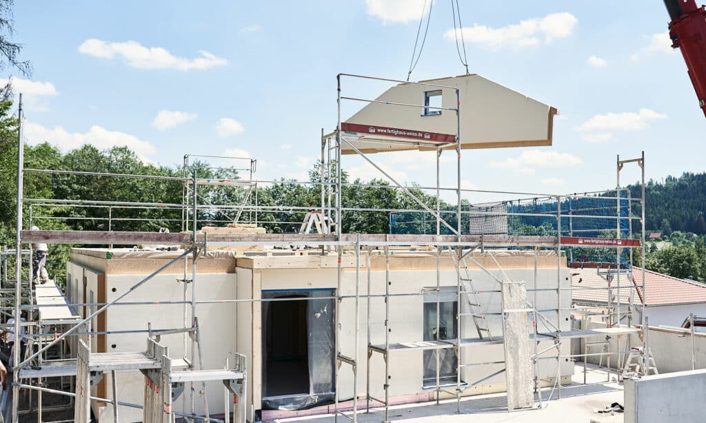 Hausaufbau von Fertighaus WEISS