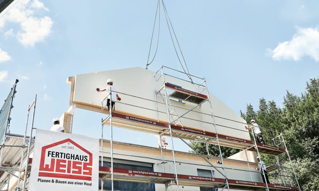 Hausaufbau bei Fertighaus WEISS