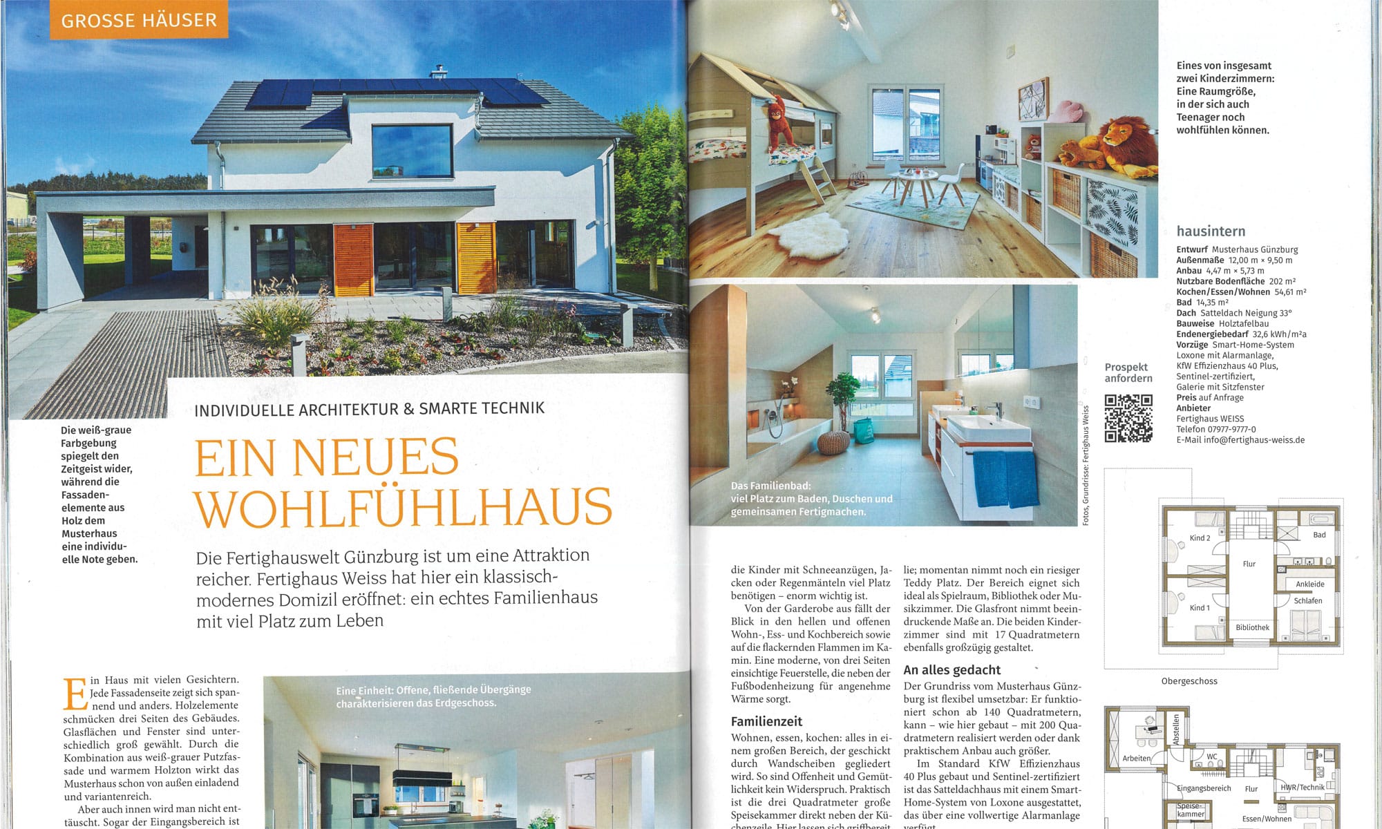 Pressebericht vom Musterhaus Günzburg im dicken deutschen Hausbaubuch