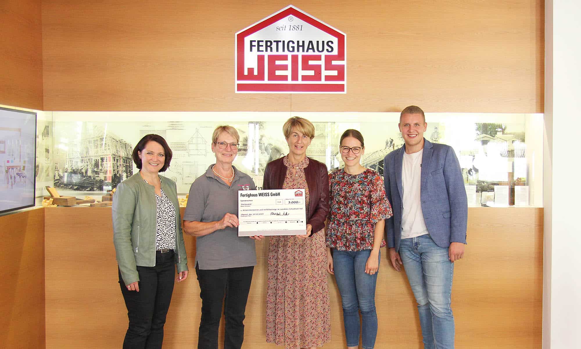 Fertighaus WEISS unterstützt das Kriseninterventionsteam des Landkreises Schwäbisch Hall